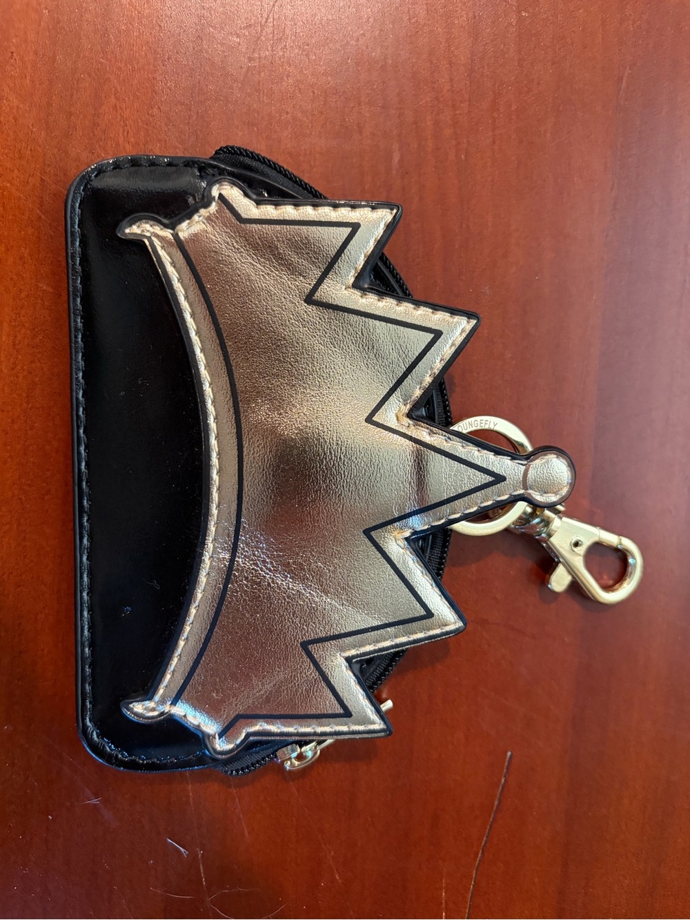 Loungefly maleficent Disney Villain Black Wallet with Gold Crown Accent
